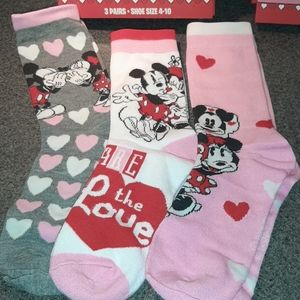 NWT Minnie and Mickey socks